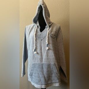 Ocean drive Women’s Long Sleeve Pullover Hoodies Size M, Blue Color